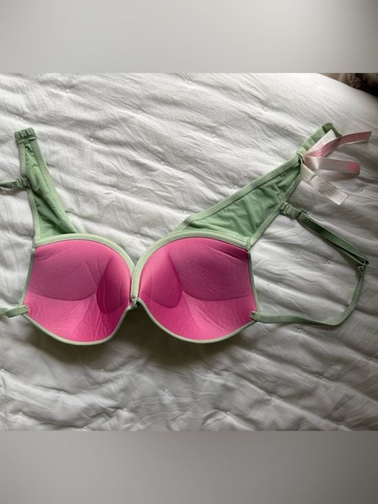 PINK Victoria's Secret Mint Green Lightly Padded T-Shirt Bra 7