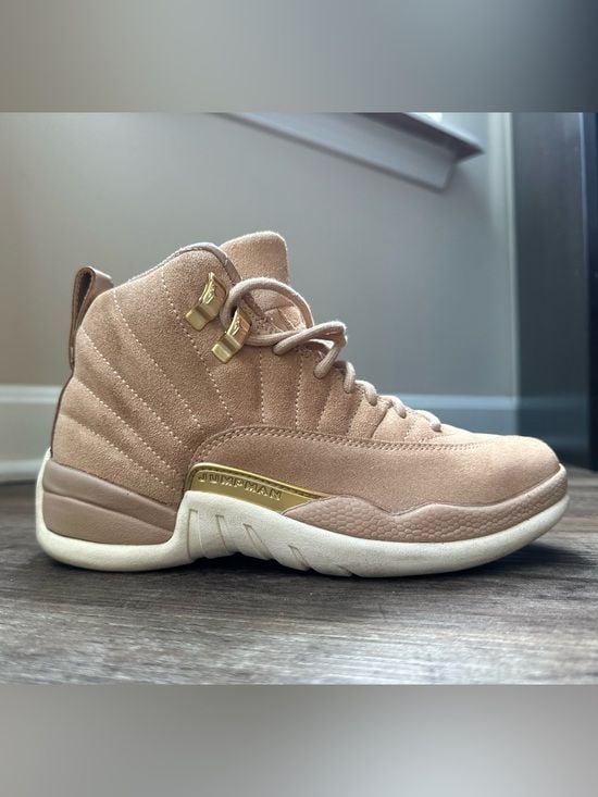 Retro Jumpman Jordan 12’s Suede Blush with Gold Accents 5