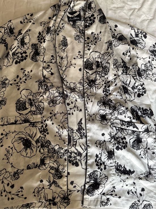 Sam Edelman Black & White Floral Open-Front Jacket 3