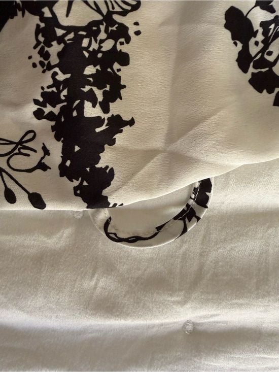 Sam Edelman Black & White Floral Open-Front Jacket 6