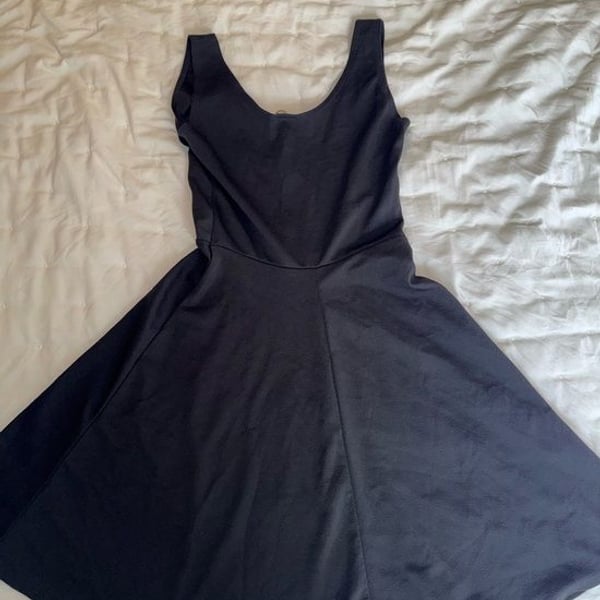 Rue21 Black Scoop-Neck Fit & Flare Mini Dress