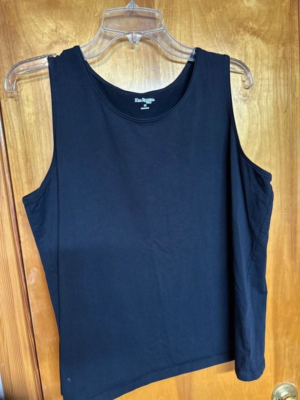 Kim Rogers Curvy Collection Women’s 1X Black Sleeveless Tank Top 2