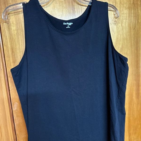 Kim Rogers Curvy Collection Women’s 1X Black Sleeveless Tank Top