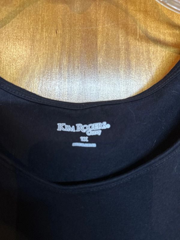 Kim Rogers Curvy Collection Women’s 1X Black Sleeveless Tank Top 5