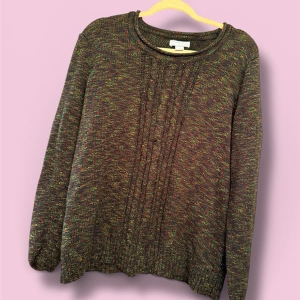 Laura Scott Multicolor Crew Neck Sweater