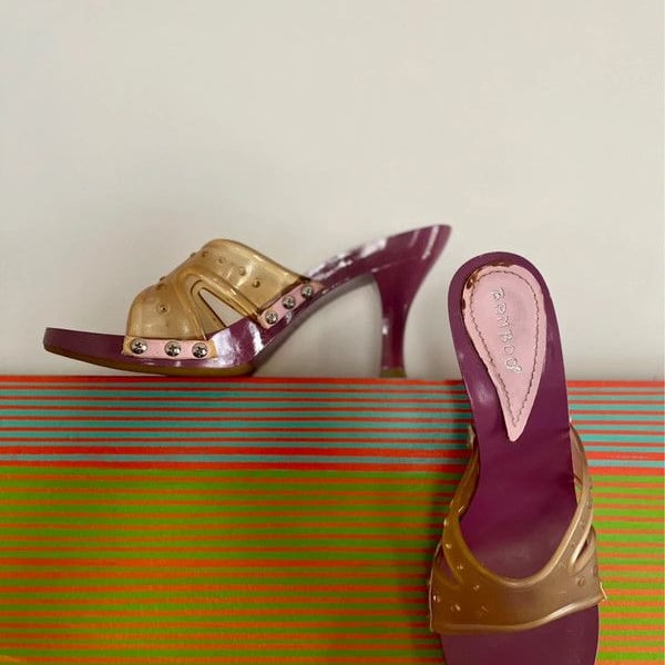 y2k Bamboo Platform Heels