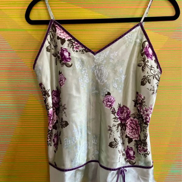 Vtg NWT Cami with Velvet Trim