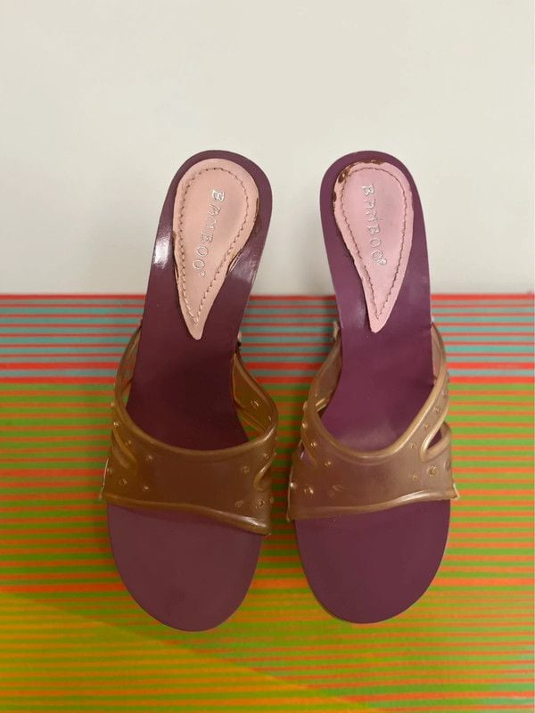 y2k Bamboo Platform Heels 6
