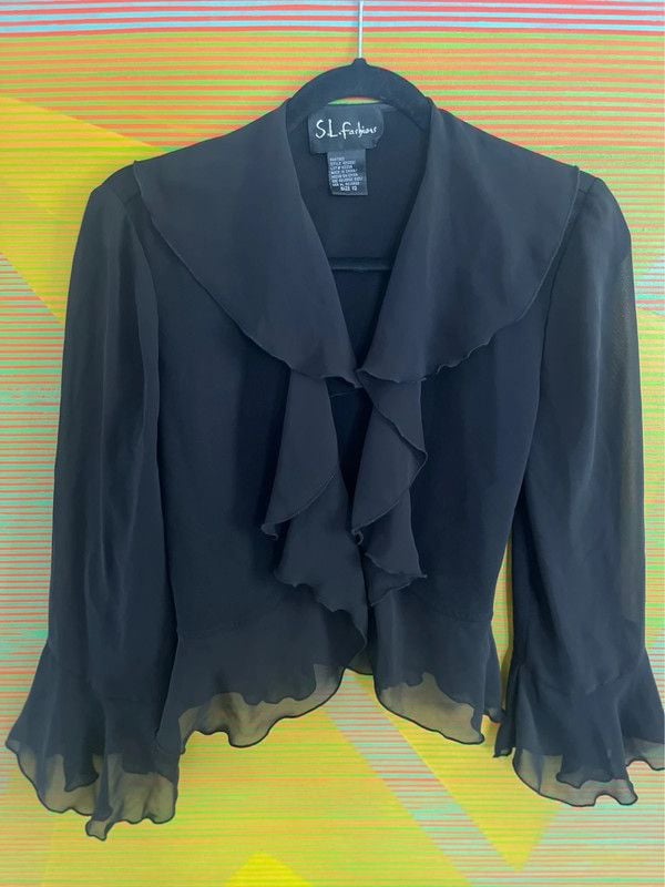 y2k Sheer Ruffle Top 1
