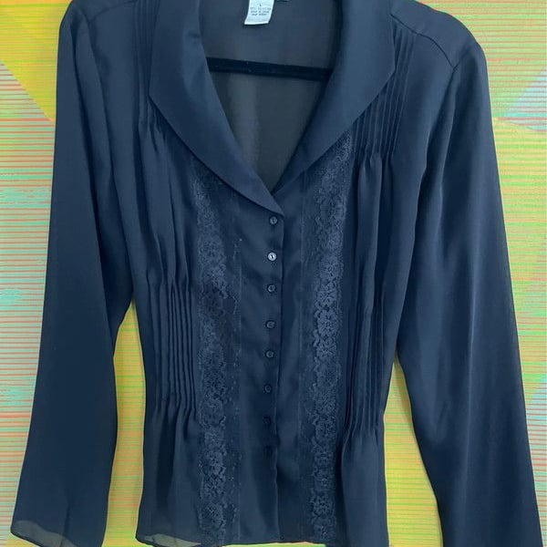 y2k Michele Michelle Mesh Blouse with Details