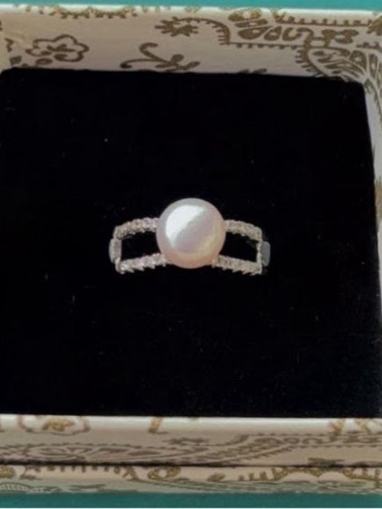 3 for $75 Elegant White Pearl Split-Shank Ring 2