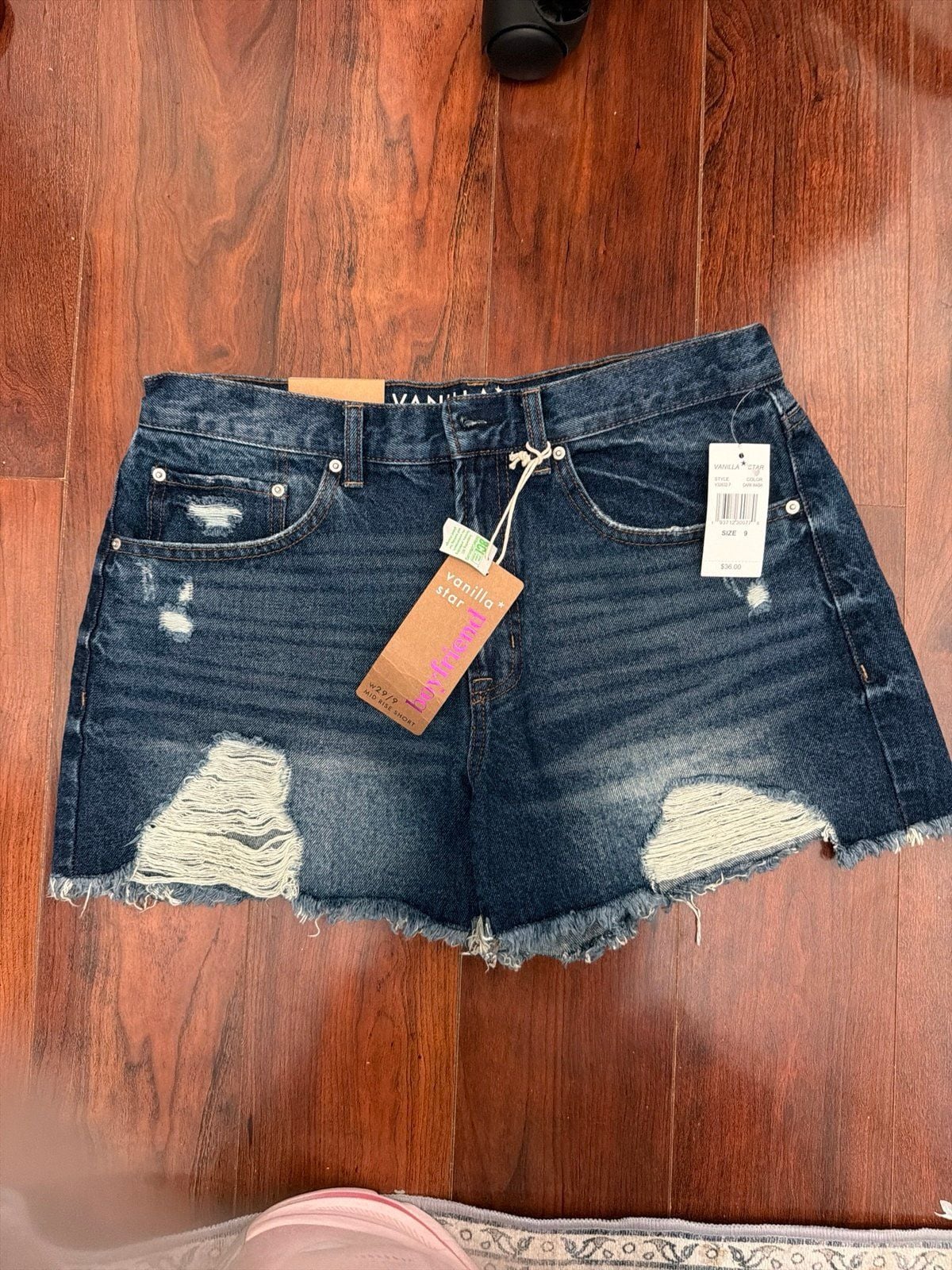 NWT denim distressed jean shorts 2