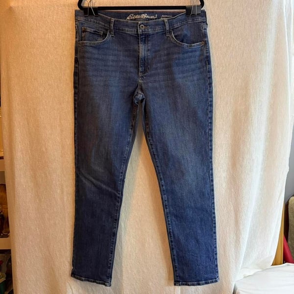 Eddie Bauer Boyfriend Midrise Slim Blue Jeans Women's 12