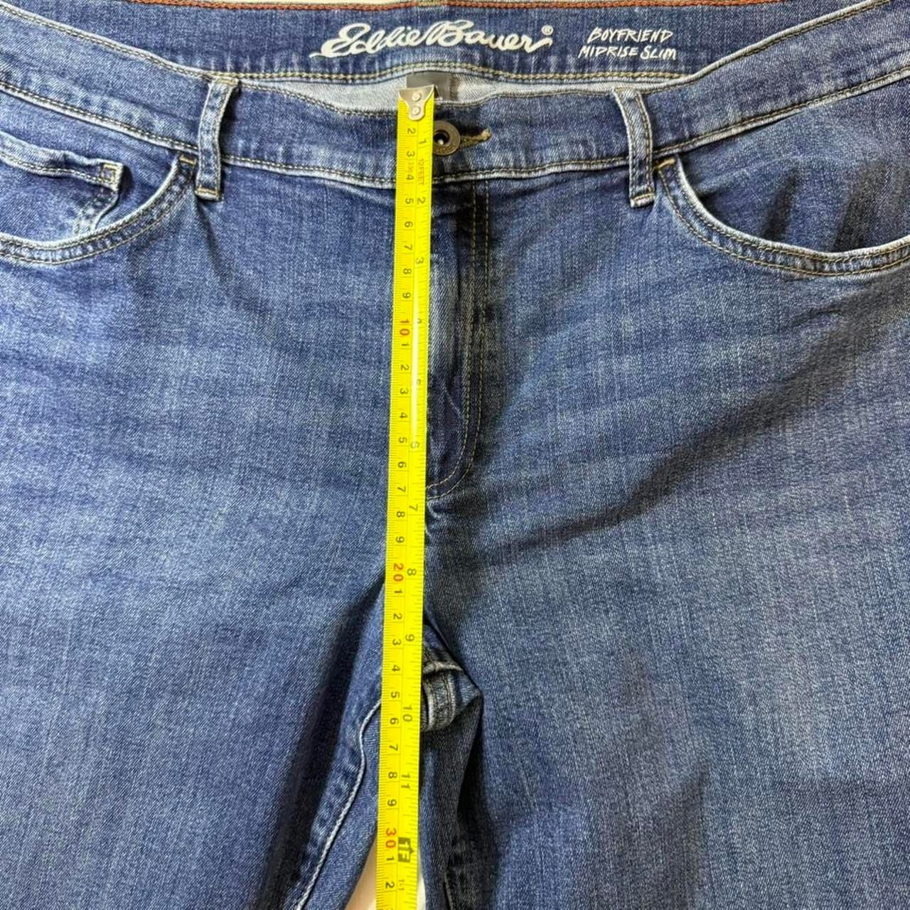Eddie Bauer Boyfriend Midrise Slim Blue Jeans Women's 12 7