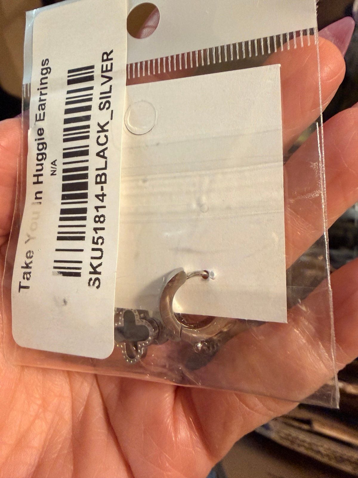Set of stainless steel huggie earrings 2