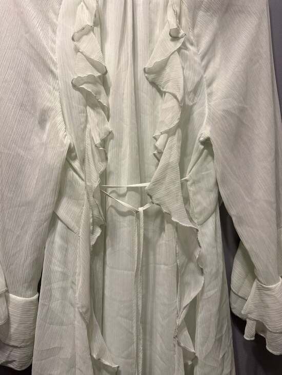 Francesca's Mint Green Ruffled Long Sleeve Mini Dress 7