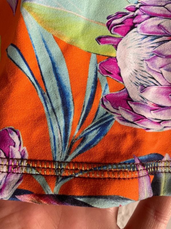 Mola Mola Kids Orange Protea Paradise Long Sleeve Rash Guard – Size L 3