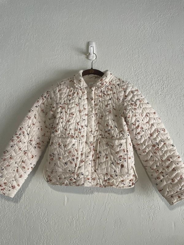 LuluCastagnette Paris | Girls' Floral Quilted Puffer Jacket – Size 10 2
