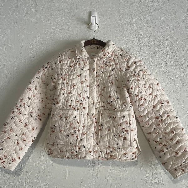 LuluCastagnette Paris | Girls' Floral Quilted Puffer Jacket – Size 10