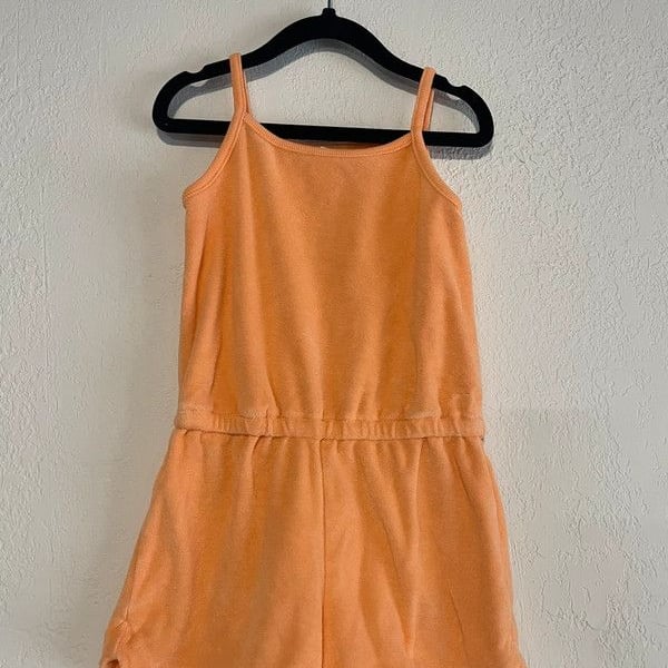 Baby Gap Toddler Orange VintageSoft Terry Romper size 5