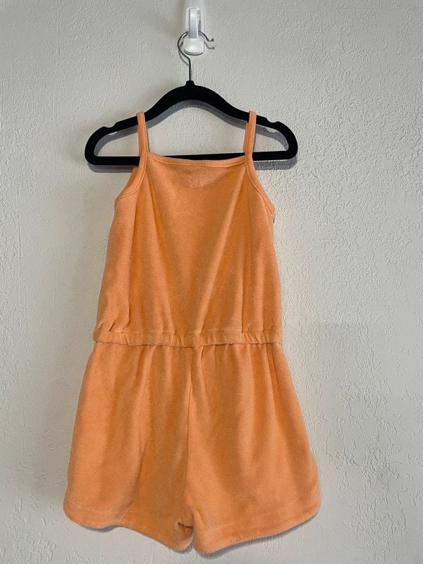 Baby Gap Toddler Orange VintageSoft Terry Romper size 5 3