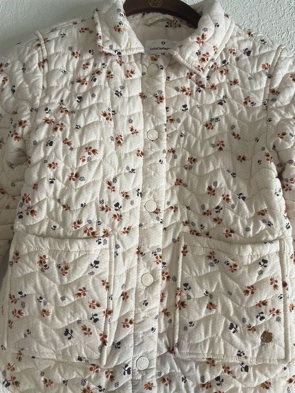 LuluCastagnette Paris | Girls' Floral Quilted Puffer Jacket – Size 10 5