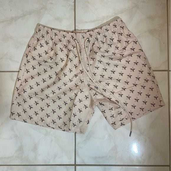 NWOT New Jeffree Star Cosmetics Swim and Lounge Shorts Tan JSC Logo Unisex 2