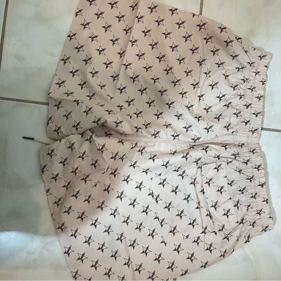 NWOT New Jeffree Star Cosmetics Swim and Lounge Shorts Tan JSC Logo Unisex 4