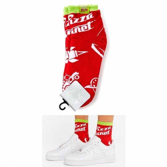 Disney Pixar Toy Story Pizza Planet Cozy Slipper Socks NEW 1