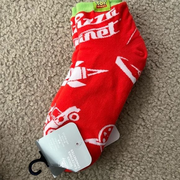 Disney Pixar Toy Story Pizza Planet Cozy Slipper Socks NEW 4