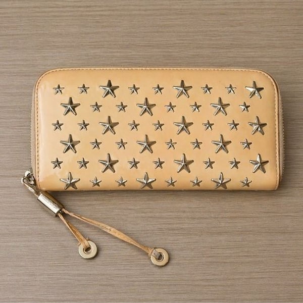 JIMMY CHOO ZIPPY WALLET STAR STUDS STUDDED​​​​​​​​