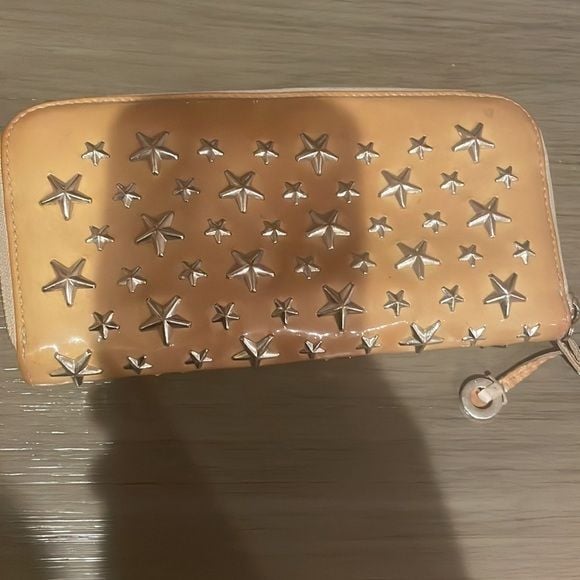 JIMMY CHOO ZIPPY WALLET STAR STUDS STUDDED​​​​​​​​ 7