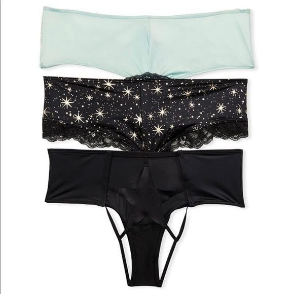 NWT Bundle of Victoria secret panties LIGHT BLUE M / XL 1