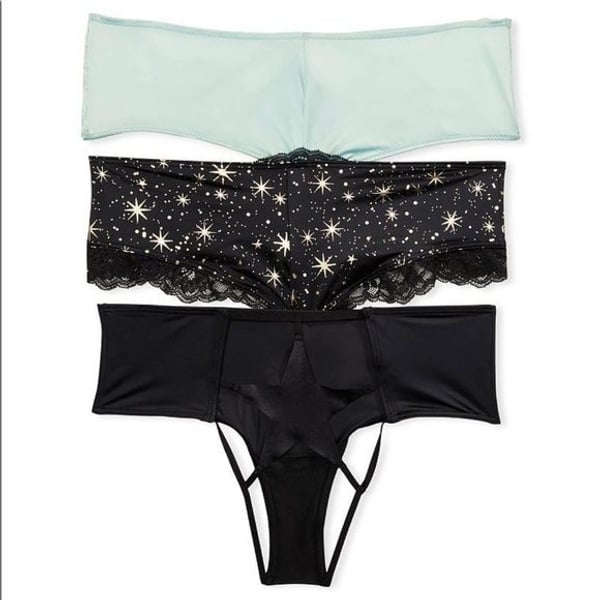 NWT Bundle of Victoria secret panties LIGHT BLUE M  / XL​​​​​​​​​