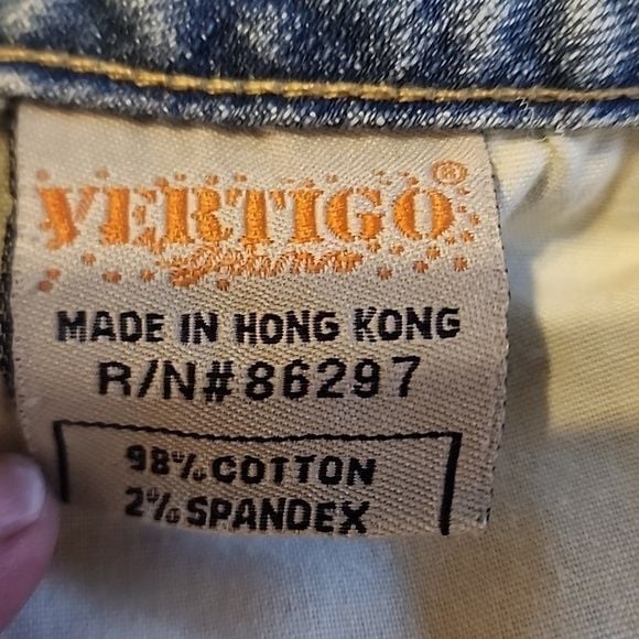 Vertigo Festival Boho Flare Leg Embroidered Floral Light Blue Jeans Y2K Size 6 13