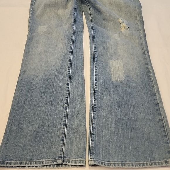 Vertigo Festival Boho Flare Leg Embroidered Floral Light Blue Jeans Y2K Size 6 15