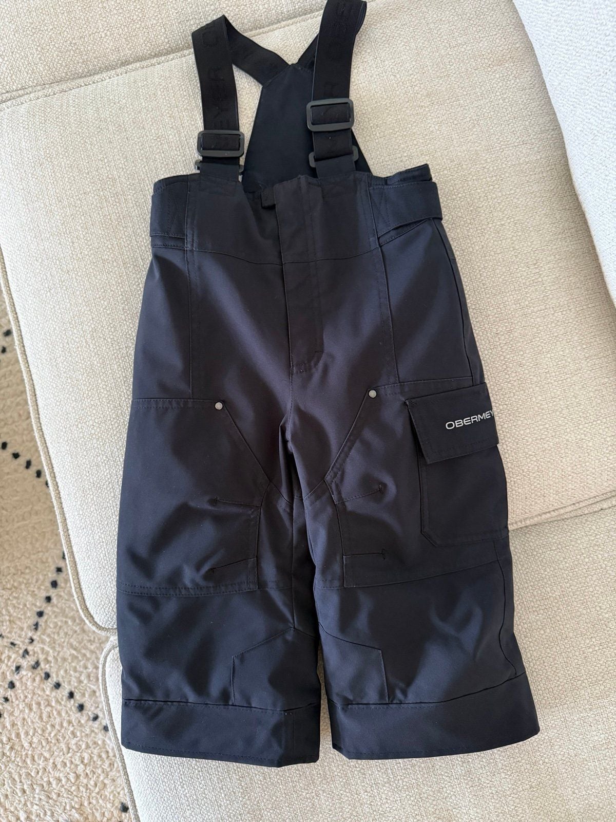 Obermeyer Insulated Black Snow Ski Bibs - Size 2T 2