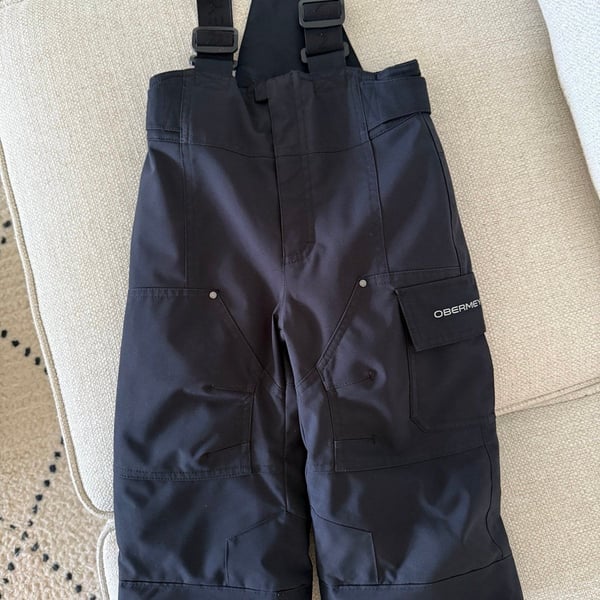 Obermeyer Insulated Black Snow Ski Bibs - Size 2T