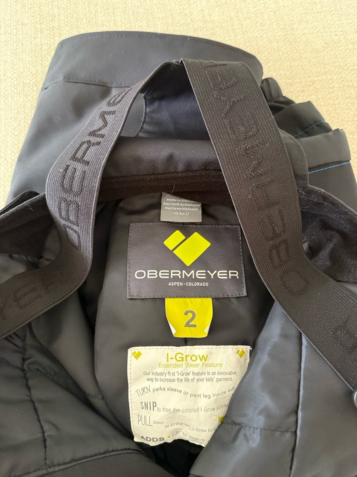 Obermeyer Insulated Black Snow Ski Bibs - Size 2T 5