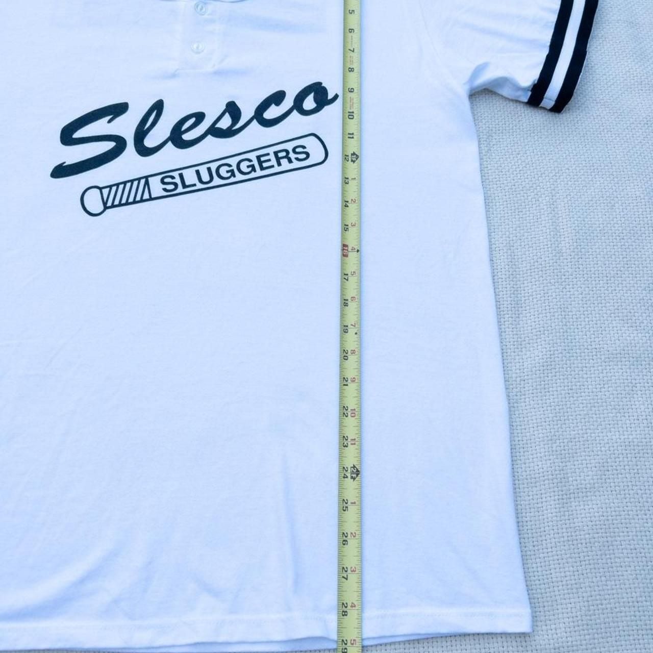 Vintage Russell Athletic Slesco Sluggers Baseball Henley T-Shirt 9