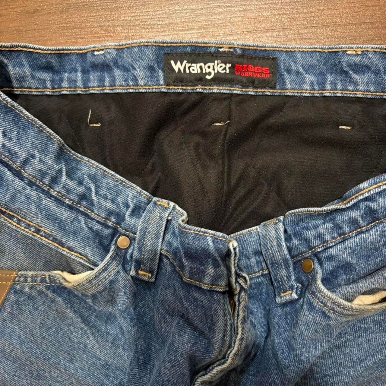 Wrangler Riggs Workwear Carpenter Jeans 36x32 Distressed Denim 8