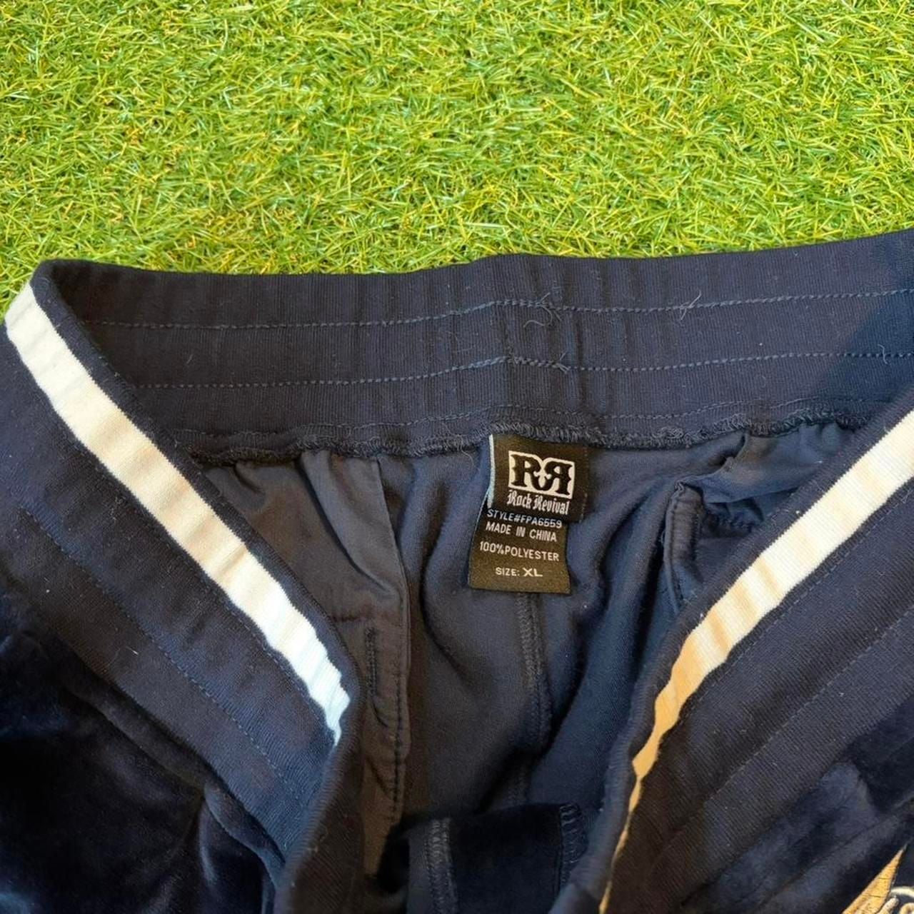 Rock Revival Velour Tracksuit Set Navy Blue Embroidered Eagle XL 5