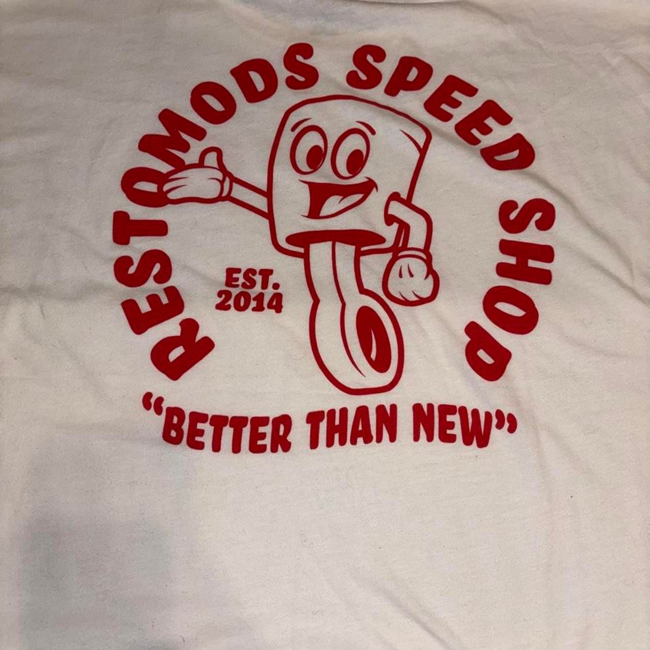 Restomods Speed Shop Graphic T-Shirt White Red 2