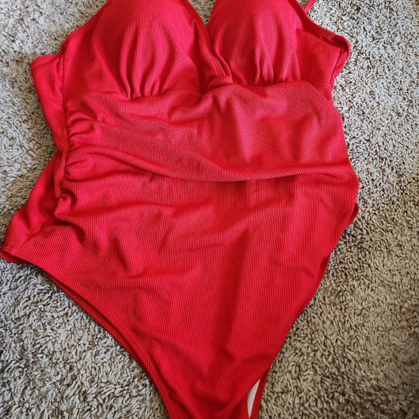 Red Women 2XL Swimwear
