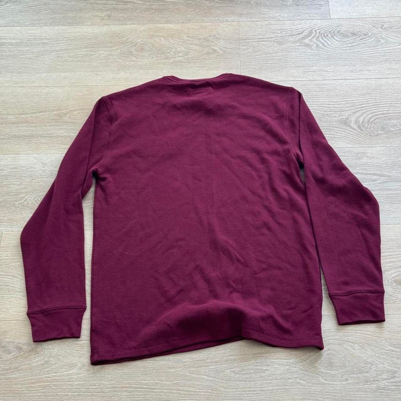 Polo Ralph Lauren Waffle Knit Long Sleeve Thermal Shirt Men's Medium Burgundy NWT 3