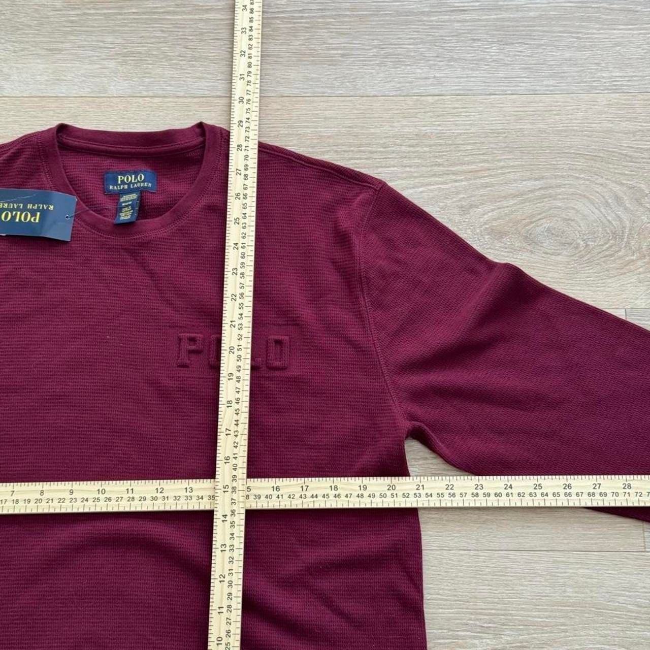 Polo Ralph Lauren Waffle Knit Long Sleeve Thermal Shirt Men's Medium Burgundy NWT 6