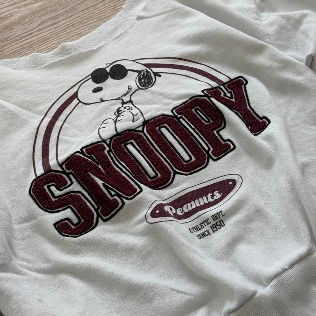 Peanuts Snoopy Athletic Dept. Graphic Chenille Crewneck Sweatshirt 4