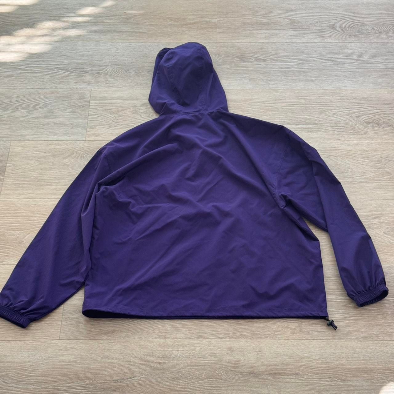 Champion Winona State Warriors Half-Zip Hooded Anorak Jacket Purple 3