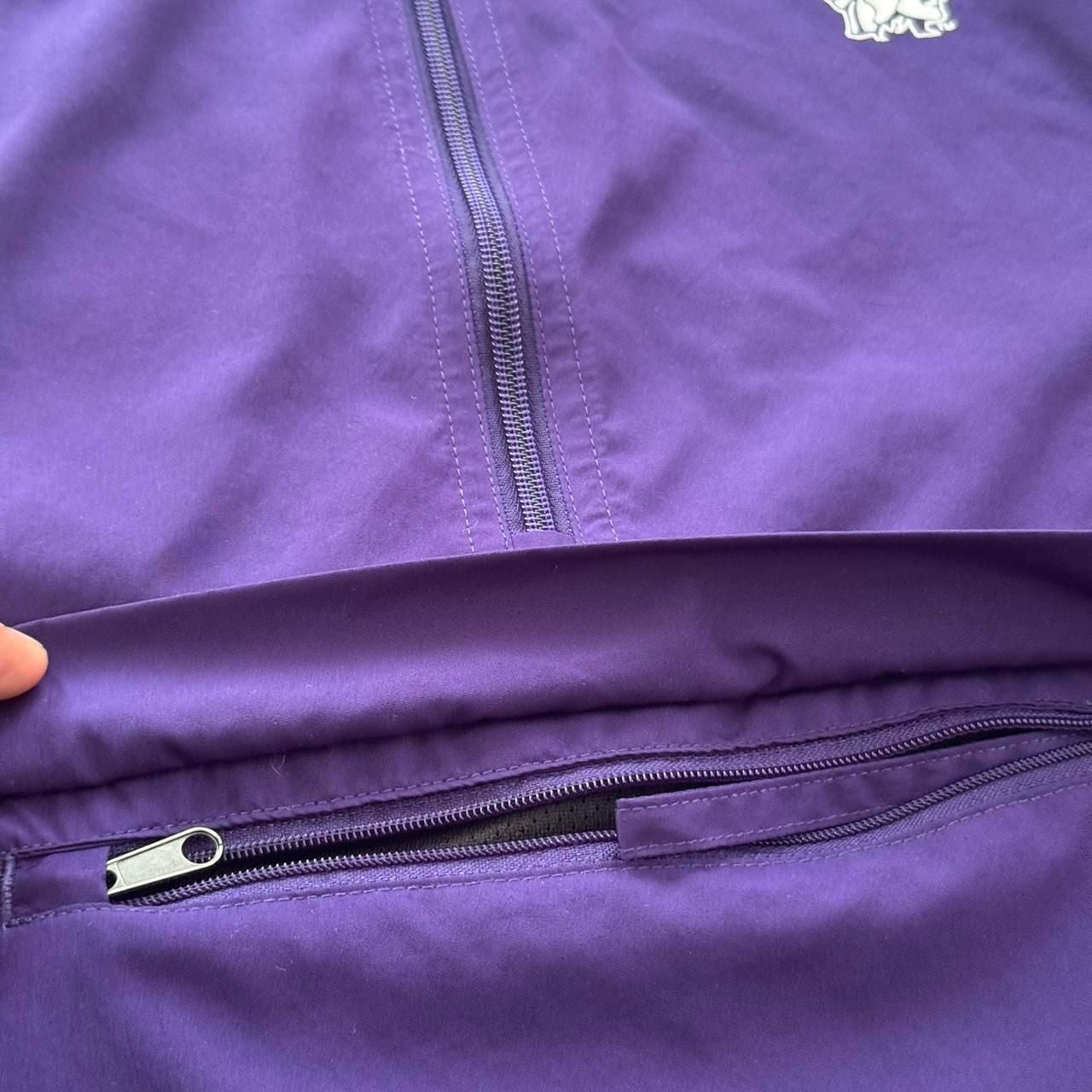 Champion Winona State Warriors Half-Zip Hooded Anorak Jacket Purple 5