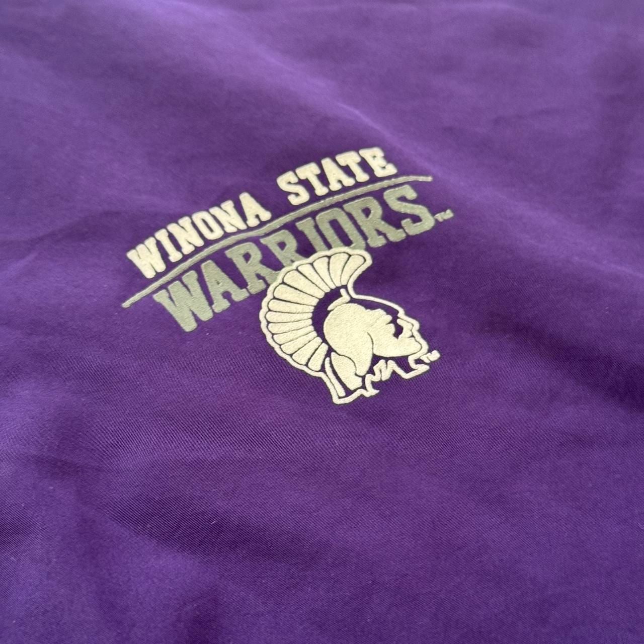 Champion Winona State Warriors Half-Zip Hooded Anorak Jacket Purple 6